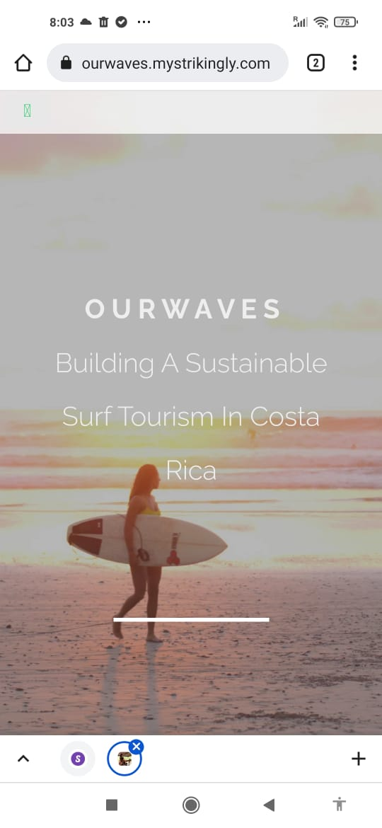 mobile version of a Strikingly user's website advertising their tourism services mobile version of a Strikingly user's website advertising their tourism services